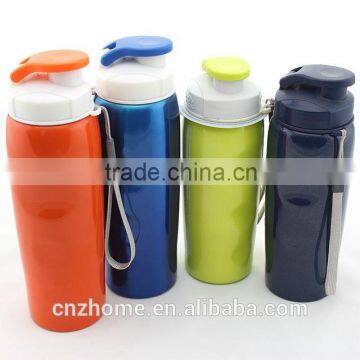 single wall 304 stainless steel water bottle with belt