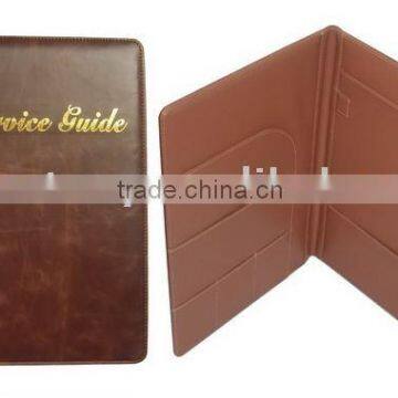 hotel supply /hotel product / High quality A4 hotel service directory /hotel service guide/A4 file folder