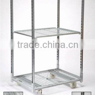 1090*760 Wire Mesh Cart, Metal Flower Rack, Transporting Trolley Cart photo-2