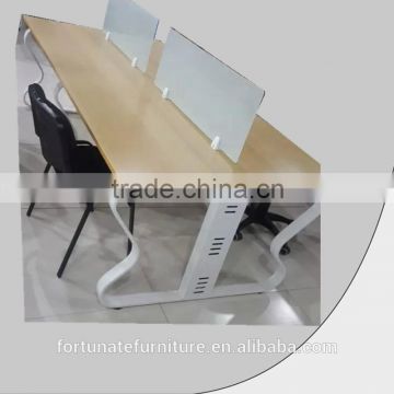 modern fashion combination 4 person office employee working computer table