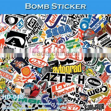 HD-048 Newest Fashion Car Wrapping Bomb Sticker Outdoor Printing Vinyl