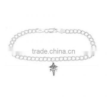 Delicate 925 Sterling Silver Charm Bracelet for women