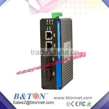 10/100M 2Fiber port +2Rj45 Etherent to fiber optic Converters industrial type