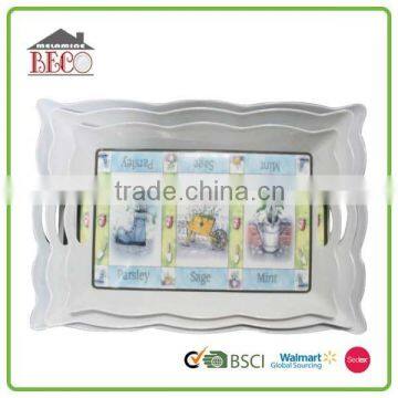 Hot sales promotional plastic serving tea tray