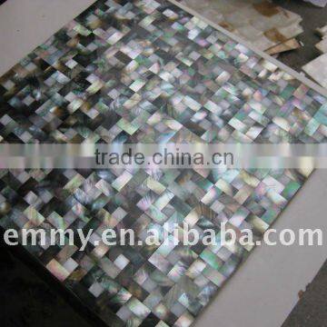 New designs black lip mother of pearl seashell mosaic wall tile