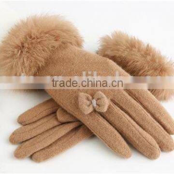 Elegant Style Two Fingertips Touch Screen Gloves For Hand Protection