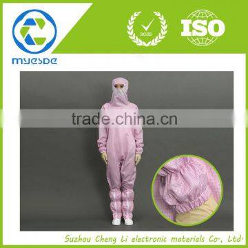 antistatic garments/ESD cleanroom coverall/0.25mm gridding fabric