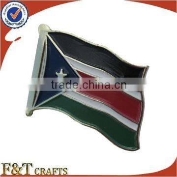 custom soft enamel cheap flag pins for wholesale