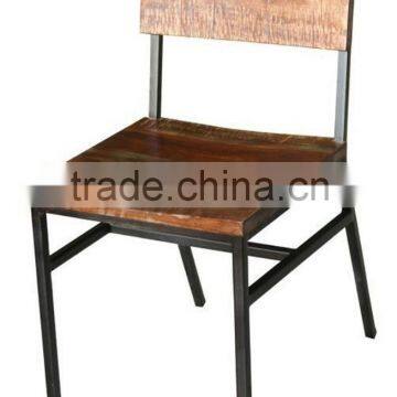 CORNEAL AKKU INDUSTRIAL DINING CHAIR IN WOOD AND METAL