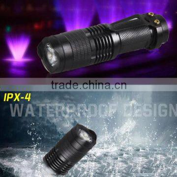 Aluminum UltraFire 7w 300lm Mini Led Flashlight Torch Adjustable Focus Zoom Light Lamp