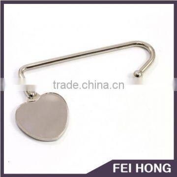 Custom design heart shape fancy cheap bag hanger hooks