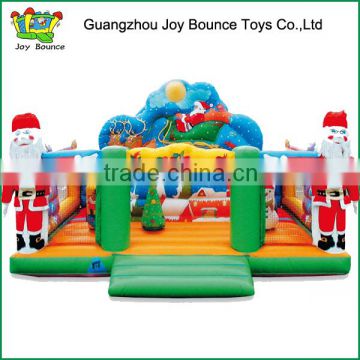 themed santa christmas inflatable bouncer castle,hot sale new inflatable christmas parks