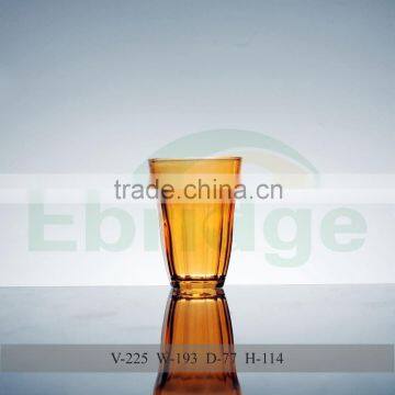 orange painted glass cups for drinking set colored cups