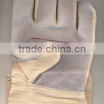 CHROME CANVAS LEATHER HAND GLOVES (SSS-0812)