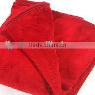 Shaoxing textile center polar fleece blanket with doule stitched edge