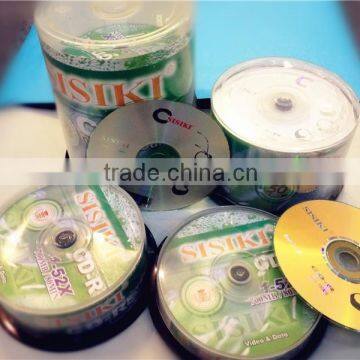 blank cdr with CD case with lowest factory price and free sample supply