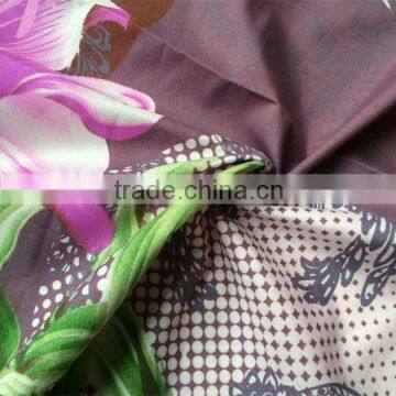 Big Flower Printed Peached Polyester Fabric for Bed Sheet photo-3