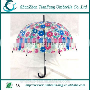 High quality wholesale promotional Japanese flower POE umbrella