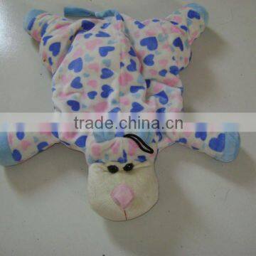 cheap promotional printed colorful cattle soft plush animal shaped hot water bottle cover for 2000ml