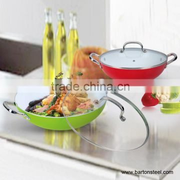 Aluminium ceramic coating chinese wok