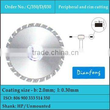 abraisve disc for ceramics/gold/steel/plastic veneers and all chrome-cobalt alloys