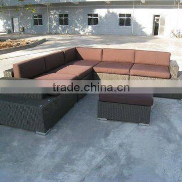 modern PE rattan sofa L shape outdoor garden sofa FC-L034