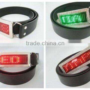 2015 digital programmable led belt buckle, rhinestone belts and letters