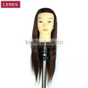 hot sale female mannequin head with synthetic hair,synthetic training head for salon school