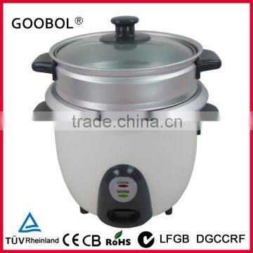 small drum rice cooker with steamer glass lid flower printing