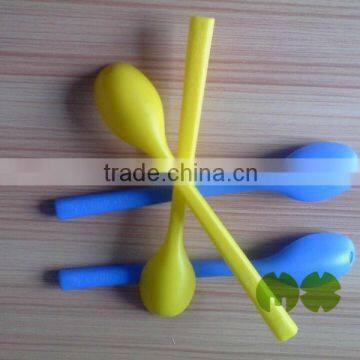 New Design Plastic Spoon With Straw Functions OEM Colors, Factory Price Plastic Plastic Spoon With Straw