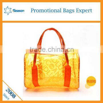 Wholesale transparent PVC beach bag utility tote bag bags cosmetic