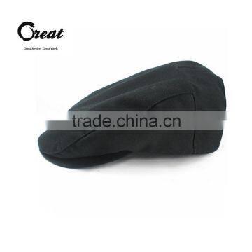 Black cotton custom design beret hats cap for men