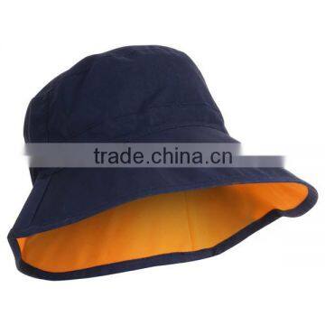 latest plain 2015 blue and orange kids bucket hats