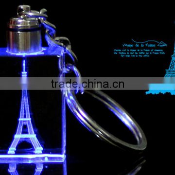 Eiffel Tower 3d Laser Crystal Keychains