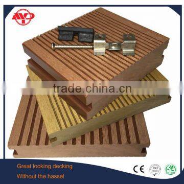 waterproof co-extrusion wood plastic composite decking for outdoor solid wpc decking