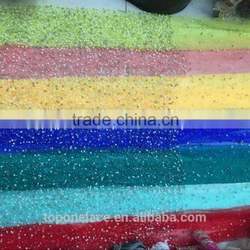 African heavy beaded lace bridal lace fabrics/korean lace/lace making machine