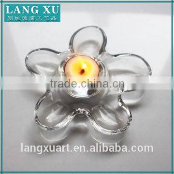 LX-Z185 crystal glass five petals flower candle holder