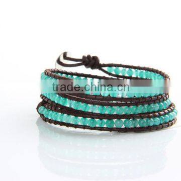 4 mm Natural Sea Sapphire Bracelet Female Authentic 4 Layer 4 Circle Crystal Series To Help Communication photo-2