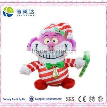 Christmas cheshire cat soft plush toy for 2015 Christmas