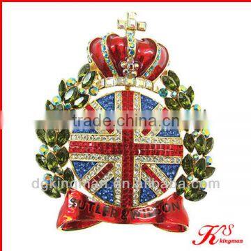 Funny Crown Crystal Brooch Pins