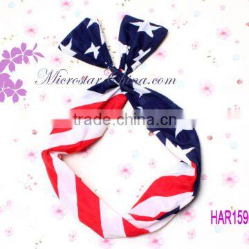 Fashion Wide Ribbon Bowknot Dot Headband Hairband Wire Bendy Bow