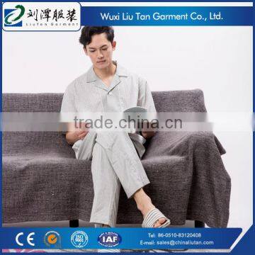 plaid poplin mens pajama sleepwear from china supplier