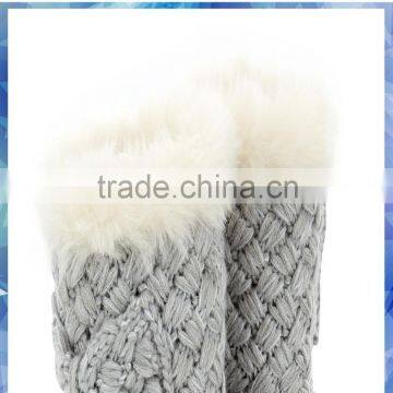 Cable Knit Lurex Cable Knitted Indoor Boots,knitted Girls Boots,girls Fashion Boot photo-2