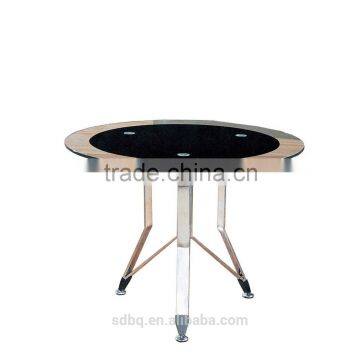 PT-M008 office Break Room Chatting table tea room glass top table circular glass coffee table