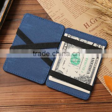 Promotional gift synthetic faux leather wallet/ custom magic wallet