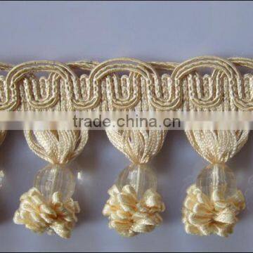 Ball Fabric Curtain tassel Fringe with Beautiful Trim