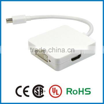 APBG High Quality Mini Displayport Male to Hdmi Dvi Vga Female Mini dp Displayport to Hdmi Dvi Vga 3 in 1 for Macbook photo-2