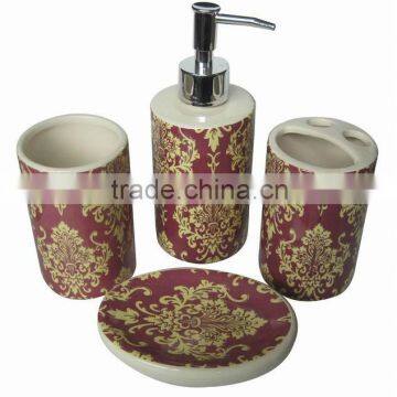 elegant 4pcs resin bathroom set