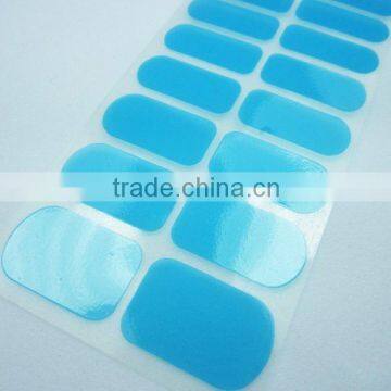 hot sale custom neon blue nail art polish sticker waterproof nail arts design florescent nail patch fashion art nail factory