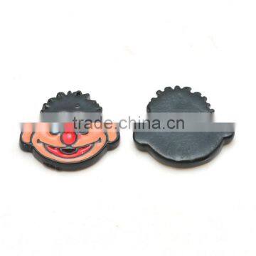 Fashion smile design pendants orange color enamel charms zinc alloy necklace accessories size 11*12mm